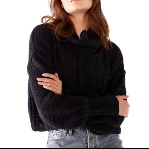 FREE PEOPLE Black Be Yours Sweater - Picture 2 of 5